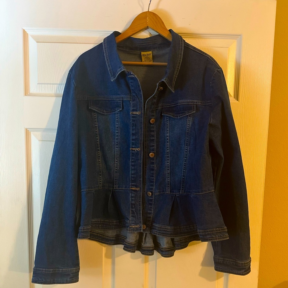 Denim Peplum Jacket
